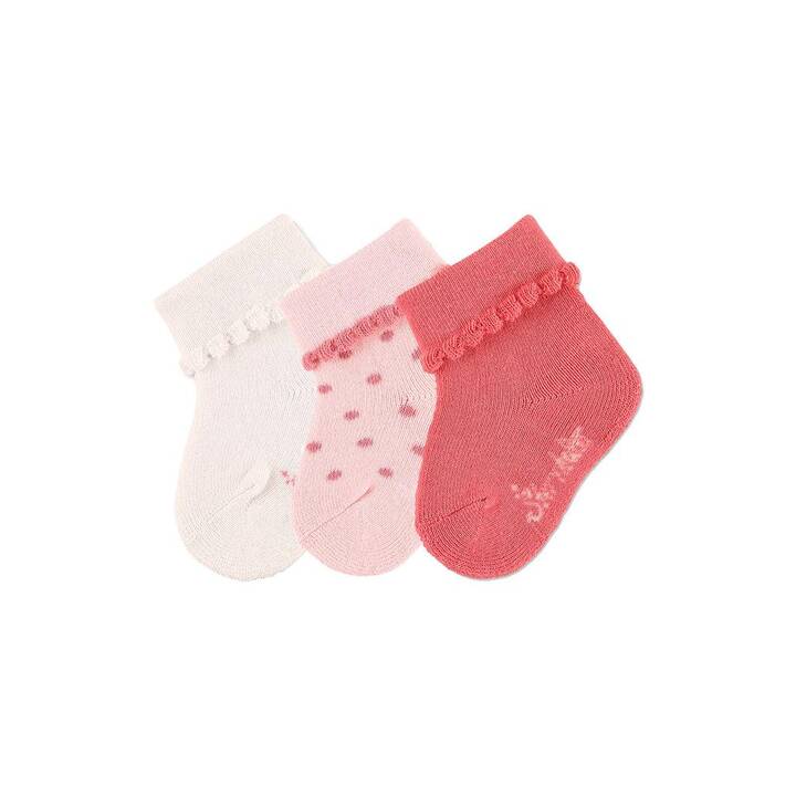 STERNTALER Chaussette pour bébé (Pink, Blanc)