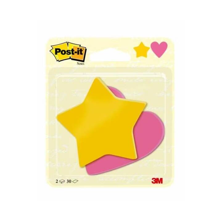 POST-IT Notes autocollantes (30 feuille, Jaune, Pink)