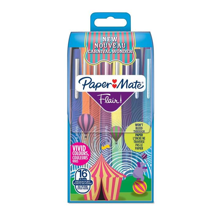 PAPER MATE Carnival Wonder Crayon feutre (Multicolore, 16 pièce)