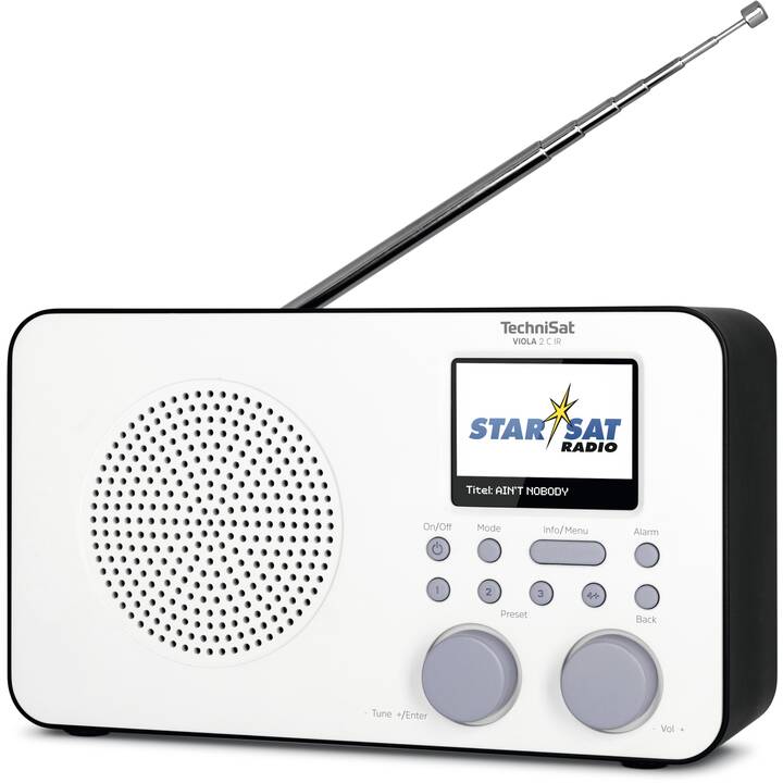 TECHNISAT Viola 2 C IR Internetradio (Schwarz, Weiss)