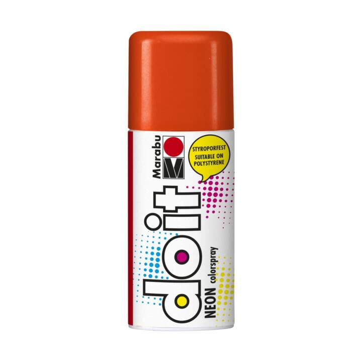 MARABU Spray colore Do It Neon (150 ml, Arancione, Multicolore)