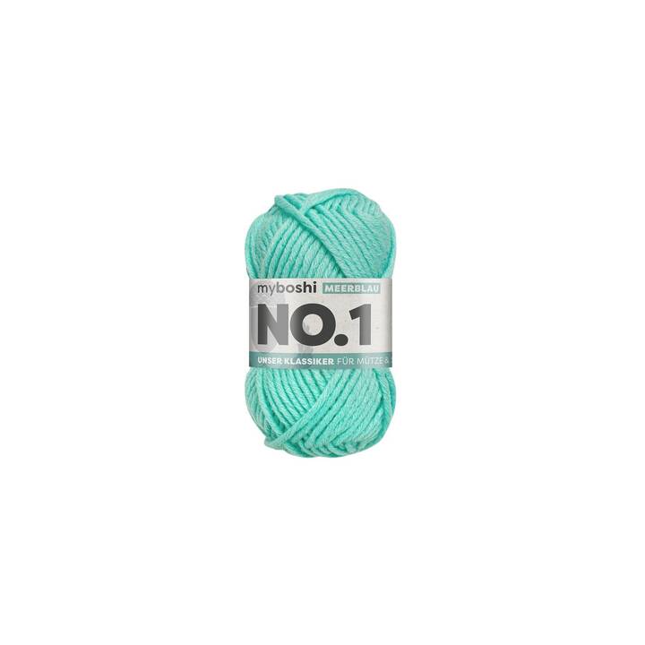 MYBOSHI Wolle (50 g, Blaugrün, Blau)