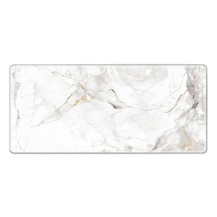 EG tapis de clavier (80x30cm) - blanc - marbre