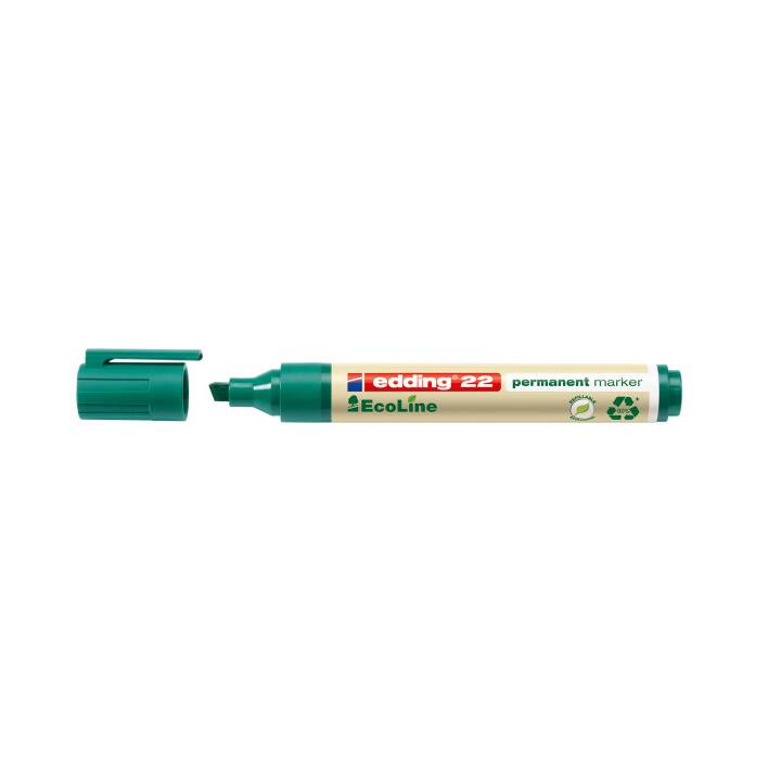 EDDING Marqueur permanent EcoLine 22 (Vert, 1 pièce)