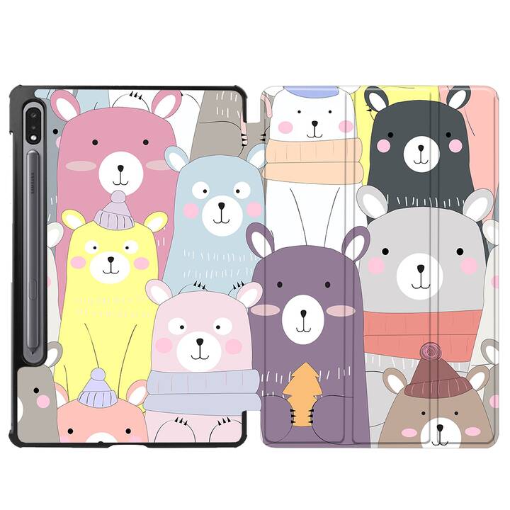 EG flip cover per Samsung Galaxy Tab S7 FE 12,4" (2021) - Cartoon multicolore