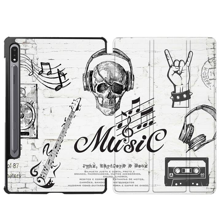 EG cover per Samsung Galaxy Tab S8+ 12.4" (2022) - grigio - graffiti