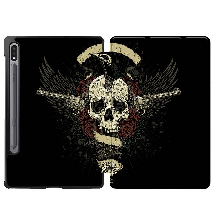 EG Hülle für Samsung Galaxy Tab S8+ 12.4" (2022) - schwarz - Totenkopf