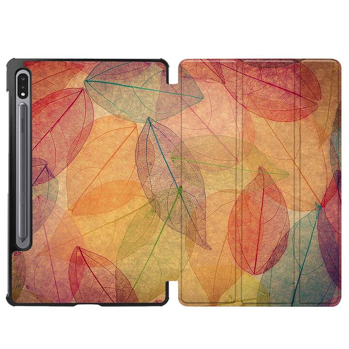 EG coque pour Samsung Galaxy Tab S8+ 12.4" (2022) - marron - feuilles