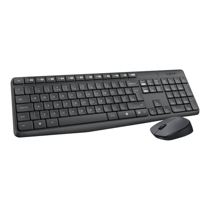 LOGITECH MK235 (USB, Norvegia, Senza fili)