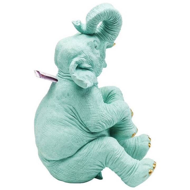 KARE Salvadanaio Happy Elephant (Turchese)