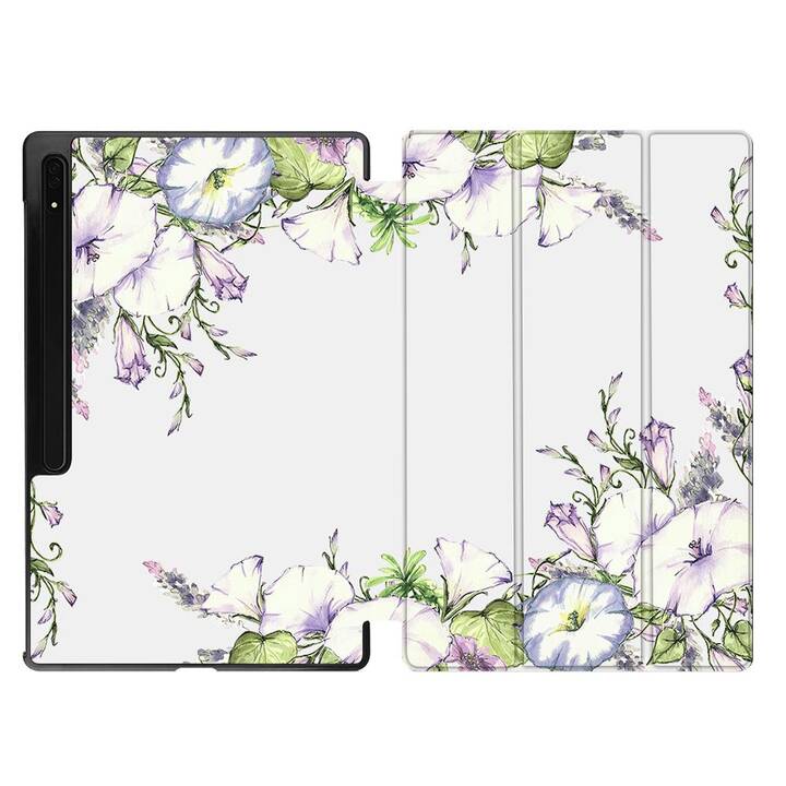 EG Housse (11", Galaxy Tab S9, Fleurs, Pourpre)