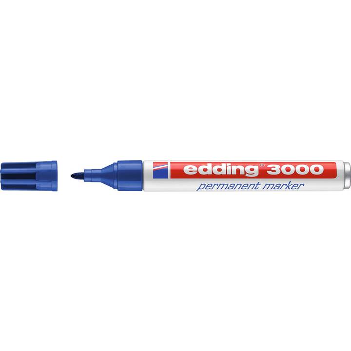 EDDING Marqueur permanent 3000 (Bleu, 1 pièce)