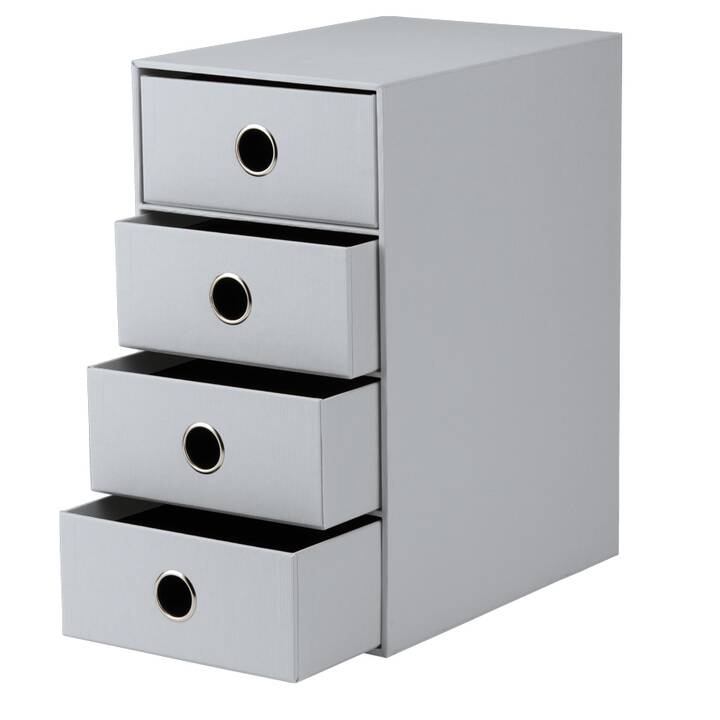 RÖSSLER PAPIER Büroschubladenbox (175 mm  x 17.5 cm  x 32 cm, Grau)