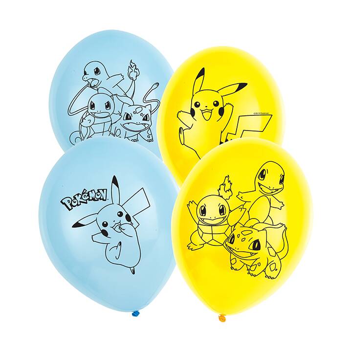 RIETHMÜLLER Ballon Pokemon (28 cm, 6 pièce)