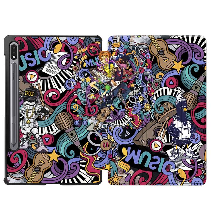 EG coque pour Samsung Galaxy Tab S8 11" (2022) - Multicolore - graffiti