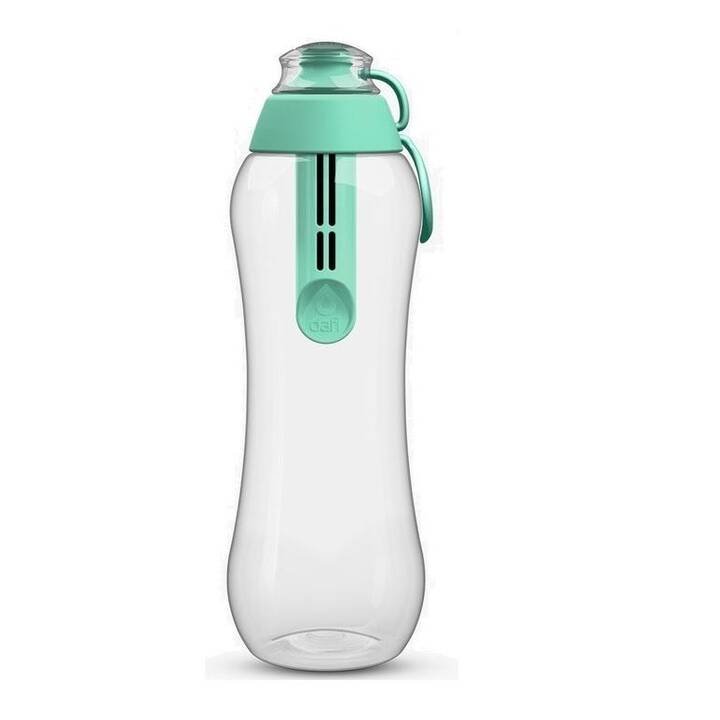 DAFI Bottiglia con filtro integrato (0.7 l, Verde menta, Transparente)