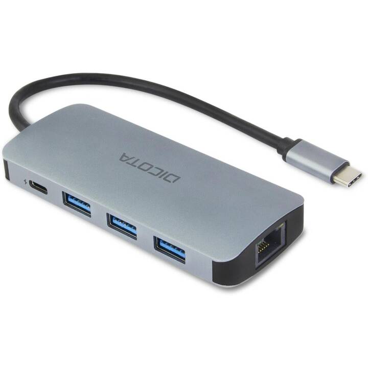 DICOTA D32062 (8 Ports, RJ-45, HDMI, USB di tipo C, USB di tipo A)