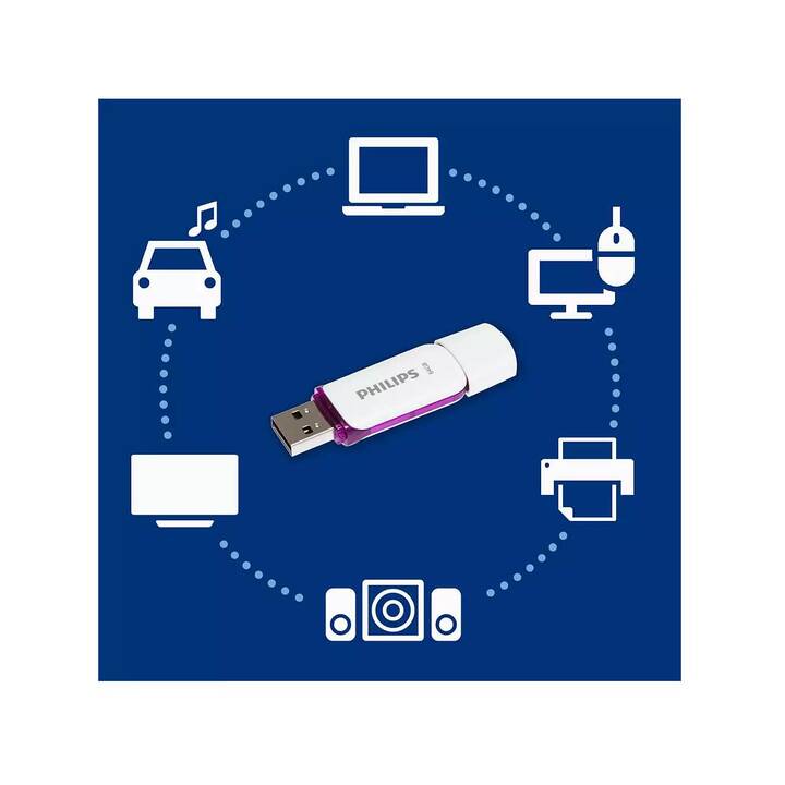 PHILIPS USB-Stick Snow Duo (64 GB, USB 2.0 di tipo A)