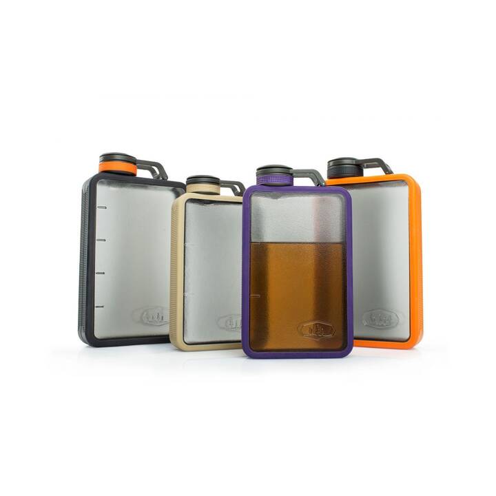 GSI OUTDOORS Borraccia Boulder Flask (0.3 l, Transparente, Arancione)