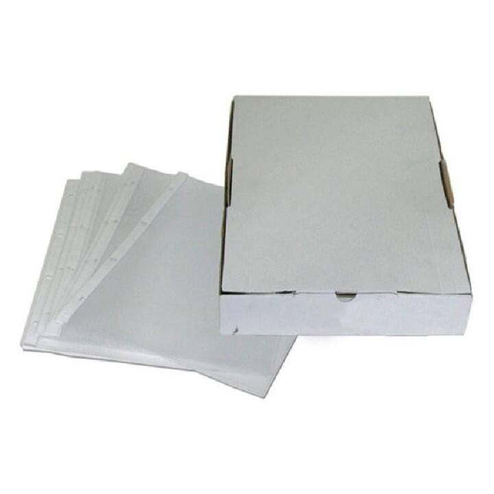 OFFICE FOCUS Dossiers chemises (Transparent, Blanc, A4, 100 pièce)