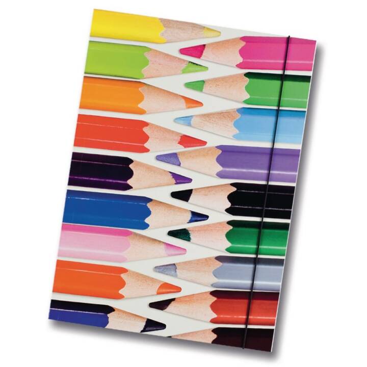 FOLIA Cartellina con elastico (Multicolore, A3, 1 pezzo)