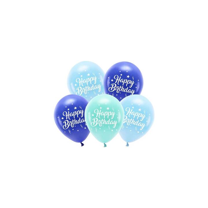 PARTYDECO Ballon Happy Birthday (260 mm, 5 Stück)