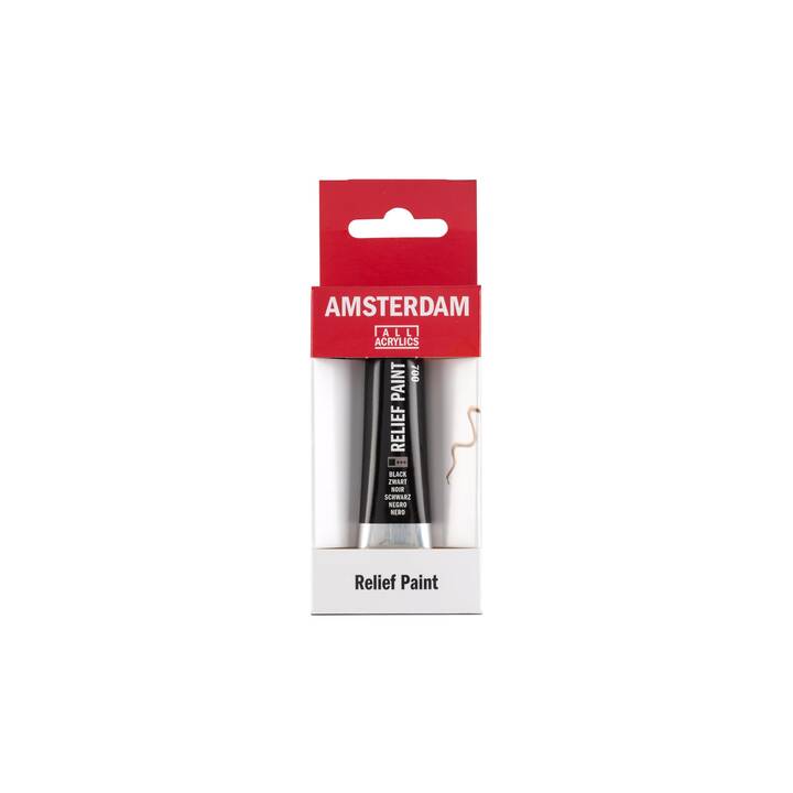AMSTERDAM Colore acrilica Amsterdam (20 ml, Nero)