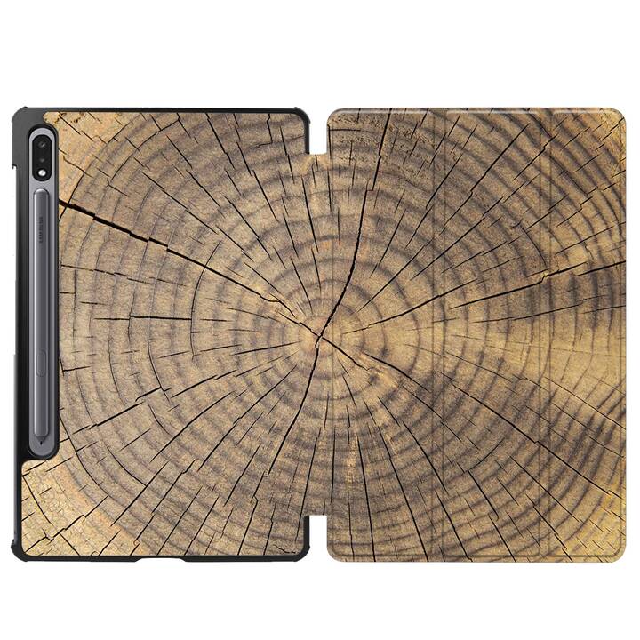 EG cover per Samsung Galaxy Tab S8+ 12.4" (2022) - marrone - legno