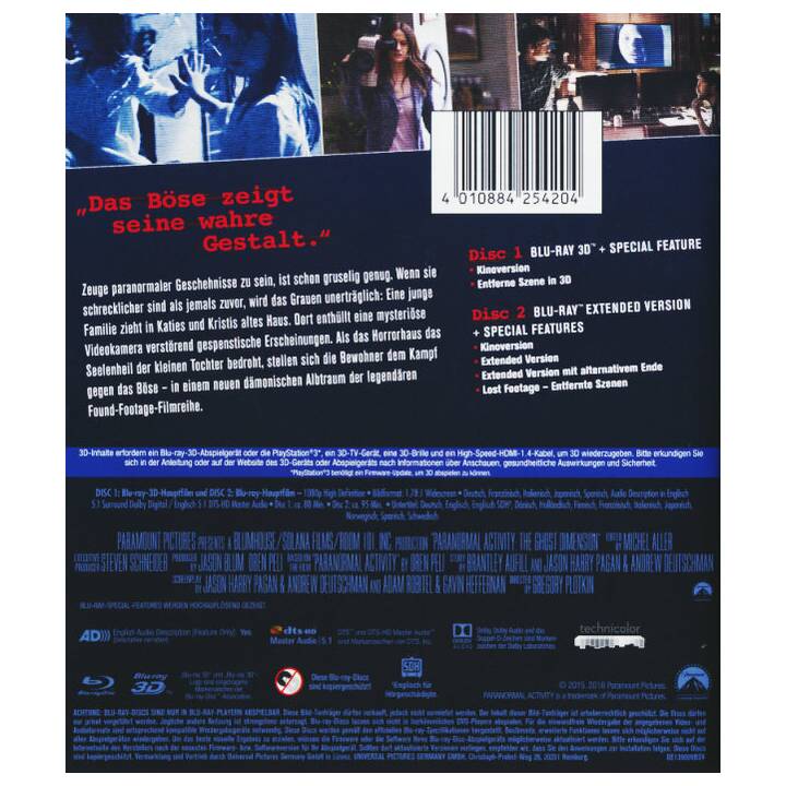 Paranormal Activity 5 (Versione per il cinema, Extended Edition, DE, JA, IT, EN, FR, ES)