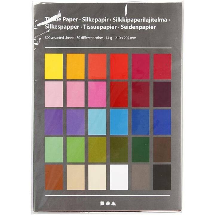 CREATIV COMPANY Papier de soie (Multicolore, A4, 300 feuille)