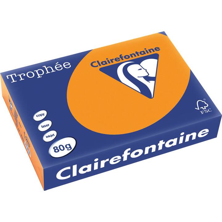 CLAIREFONTAINE Trophée Papier couleur (500 feuille, A4, 80 g/m2)