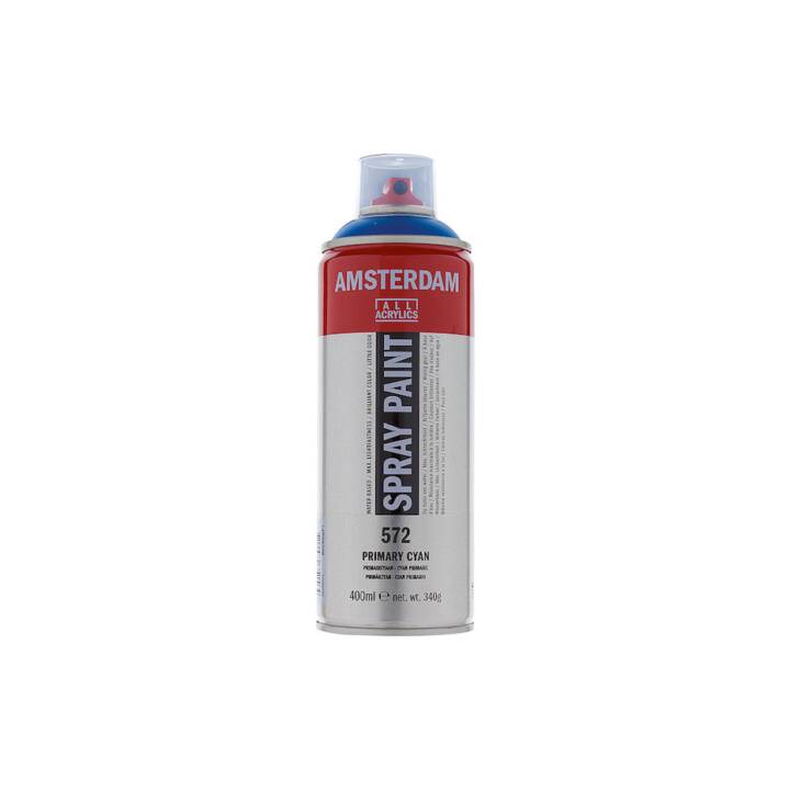 AMSTERDAM Spray colore (400 ml, Cyan)