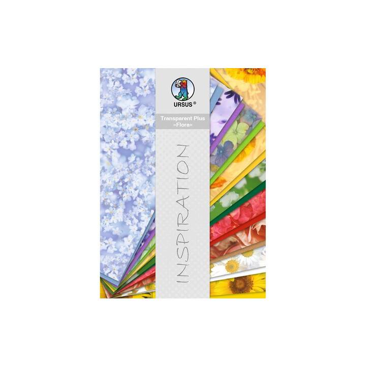 URSUS Papier calque Flora (Multicolore, A4, 18 pièce)