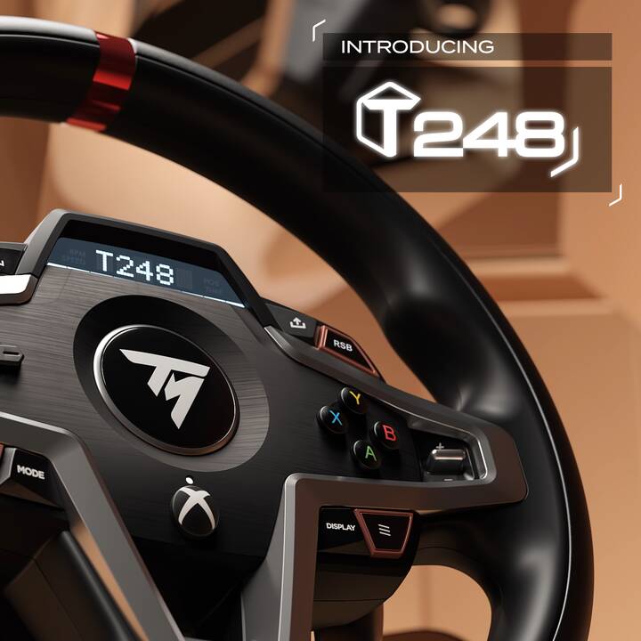 THRUSTMASTER T248 Xbox Set de volant & pédales (Argent, Noir)