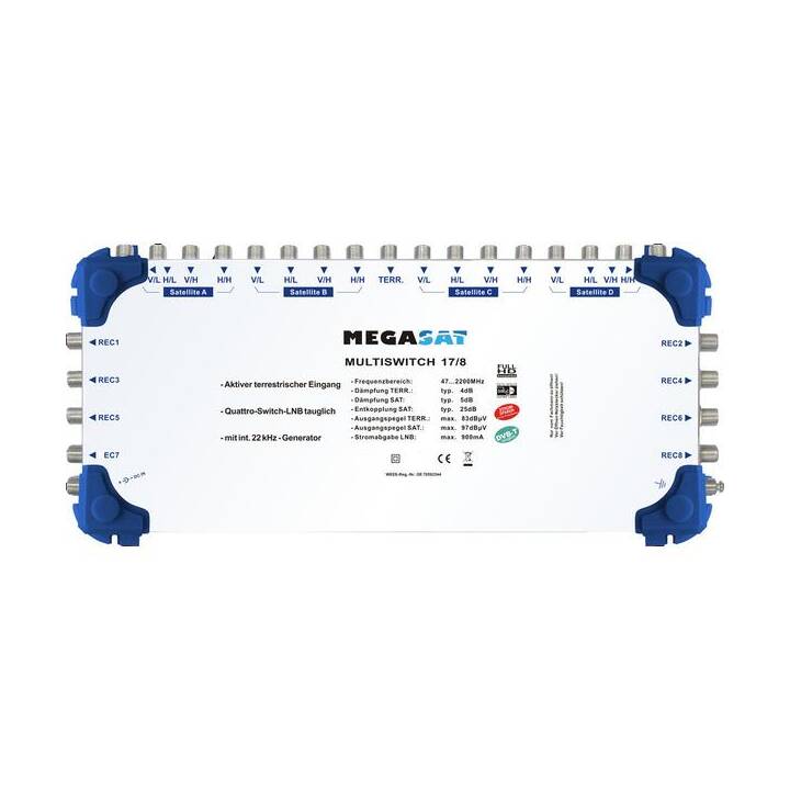 MEGASAT 17/8 Alimentation électrique (Bleu, Blanc)