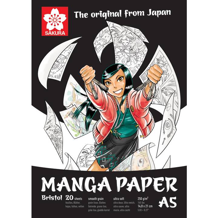 SAKURA Papier pour peinture Manga A5 (A5)