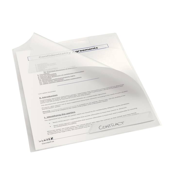 LEITZ Dossiers chemises CombiFile (Transparent, A4, 3 pièce)