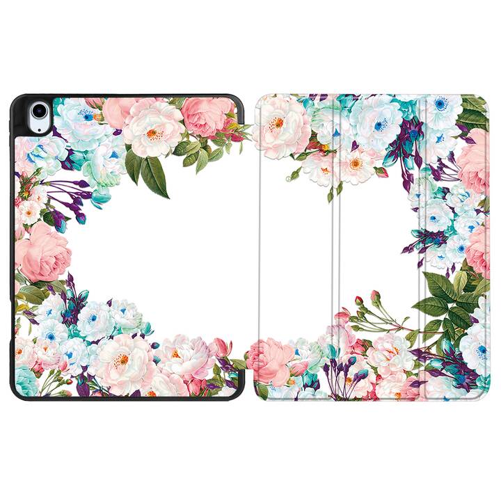 EG coque pour iPad Air 10.9" (2022) 5e génération - rose - fleurs