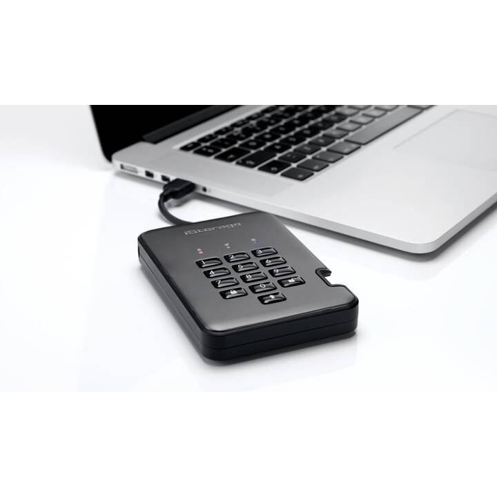 ISTORAGE DiskAshur Pro 2 (USB Typ-A, 1000 GB, Schwarz, Graphit)