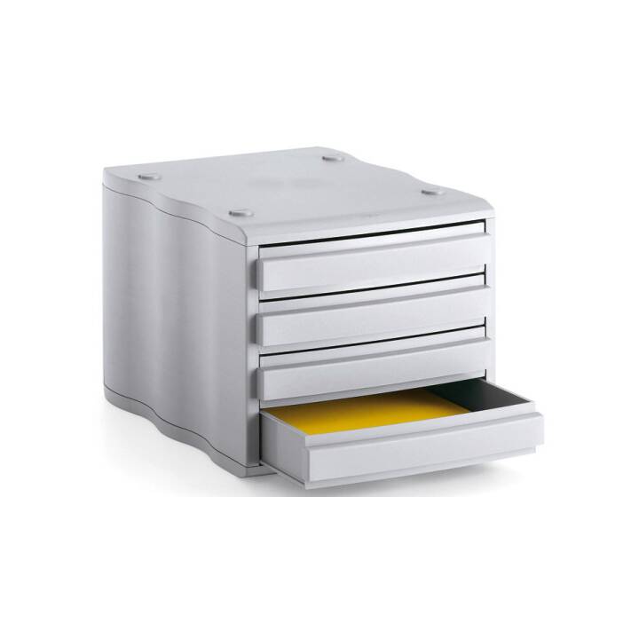 STYRO Büroschubladenbox (C4, 27 cm  x 35.5 cm  x 24 cm, Grau)