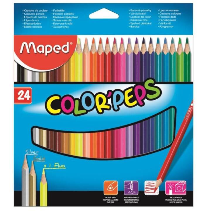 MAPED Crayons de couleur (24 pièce)