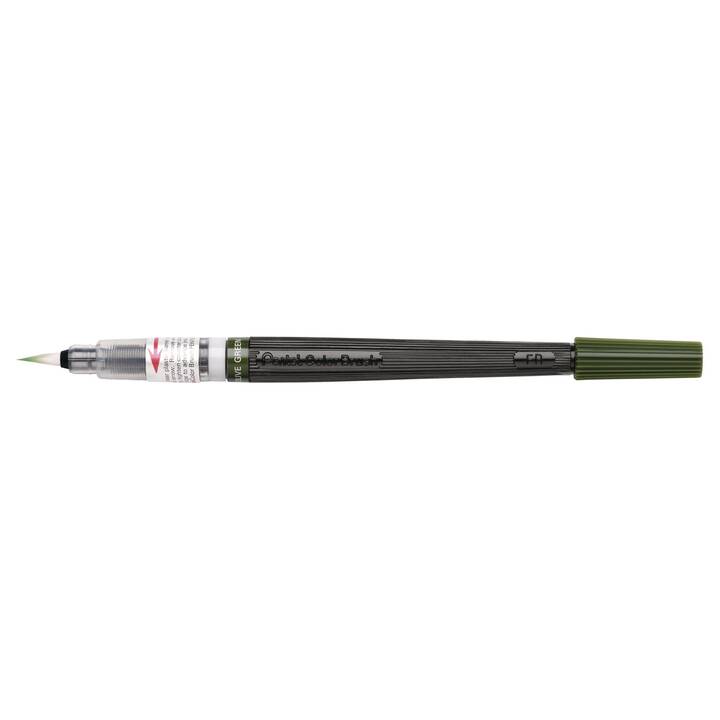 PENTEL Colour Brush Penna a fibra (Verde oliva, 1 pezzo)