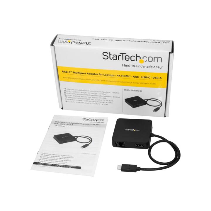 STARTECH.COM Portreplikator DKT30CHD (HDMI, USB 3.0 Typ-A, RJ-45 (LAN))