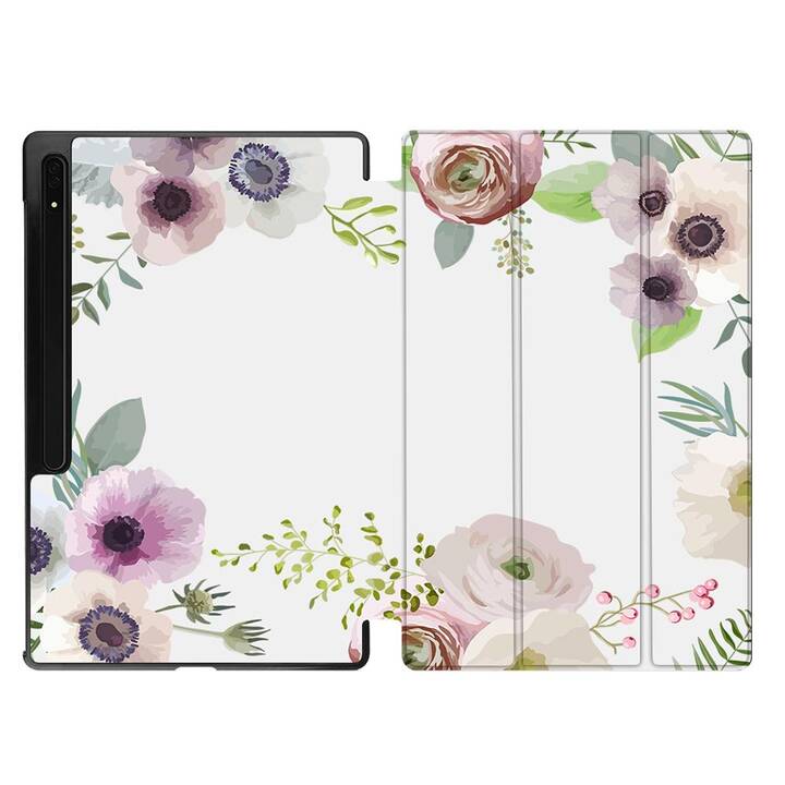 EG Housse (11", Galaxy Tab S9, Fleurs, Pourpre)