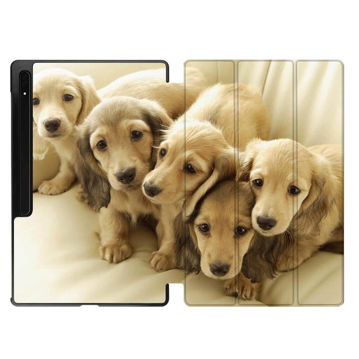 EG Schutzhülle (11", Galaxy Tab S9, Hunde, Braun)