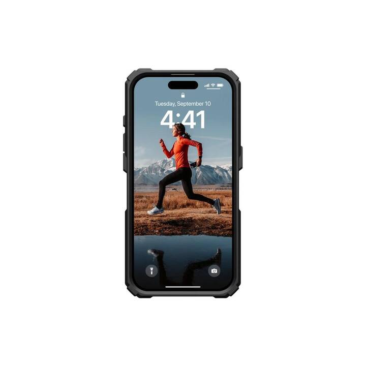 URBAN ARMOR GEAR Backcover Plasma (iPhone 15 Pro, Orange, Noir)