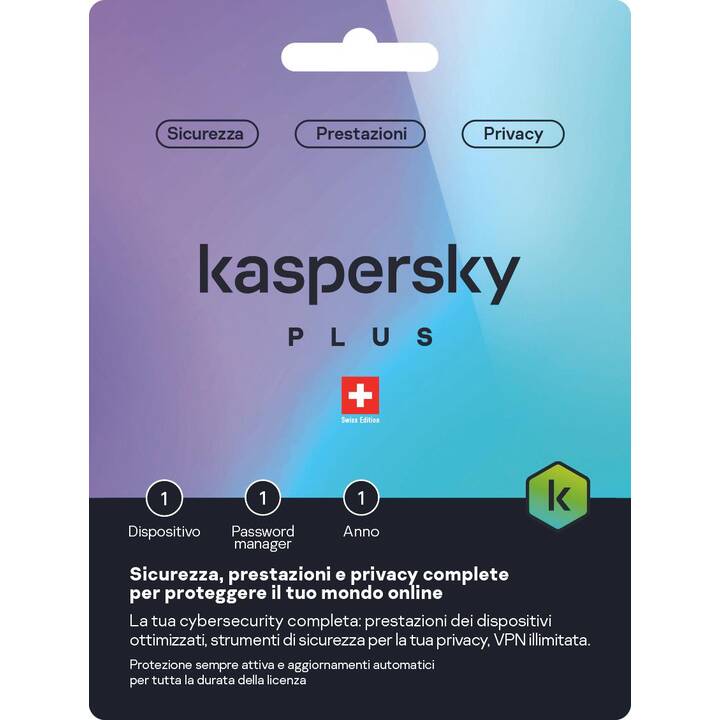 KASPERSKY LAB Plus (Licenza annuale, 1x, 12 Mesi, Italiano)