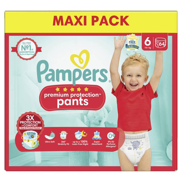 PAMPERS Premium Protection Pants 6 (64 pièce)