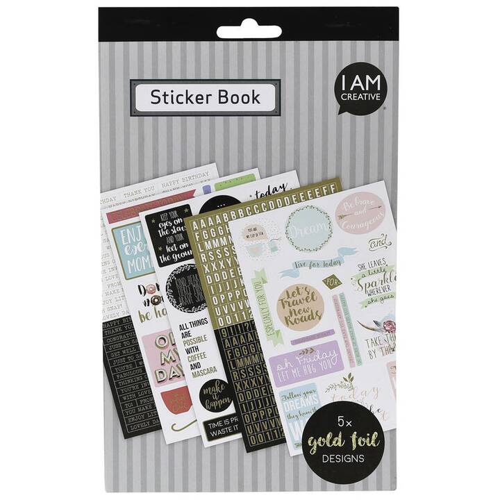 I AM CREATIVE Stickerbuch (Text & Buchstaben)