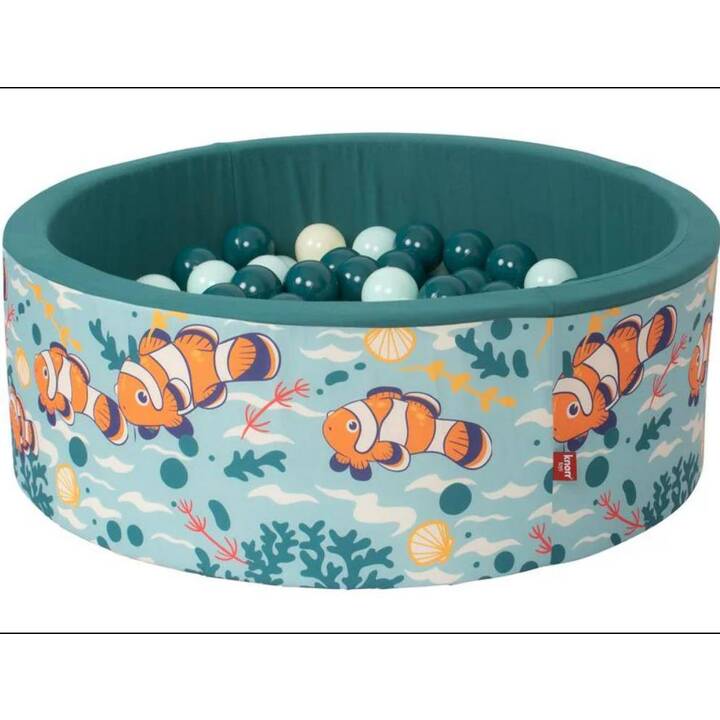 KNORRTOYS Piscine à balles Soft Clownfish (Bleu-vert, Orange, Bleu clair, Créature de la mer)